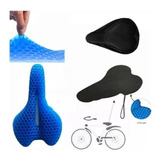 Cojín En Gel Azul Para Bicicleta Sillín + Forro Protector