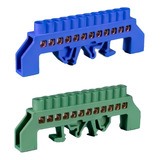 Kit Barramento Neutro E Terra P/ Trilho Din 12 Pólos 16mm
