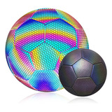 Fútbol Holográfico Brillante Que Brilla En La Oscuridad.