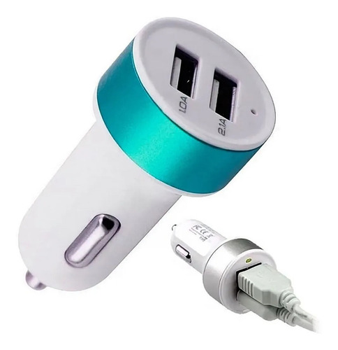 Adaptador Cargador De Auto 12v A Doble Usb 2 Amper