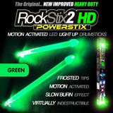 Rockstix 2 Hd Verde, Luz Led Brillante Up Drumsticks, Con Ef