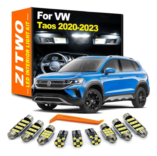 Led Premium Interior Vw Taos 2021 2023 + Herramienta Canbus