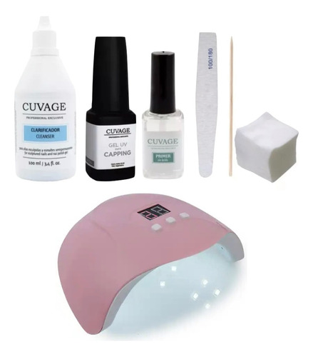 Kit Completo Kapping Nivelador Uñas Gel Uv / Led Con Cabina