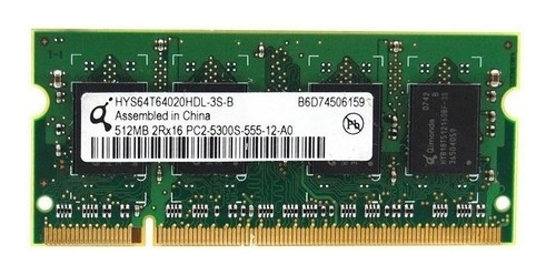 Memoria 512mb Pc2-400 Ddr2 Cl3 Infineon So-dimm .iia.