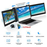 Vodzsla Monitor Portátil Triple Para Laptop, Full Hd Ips De