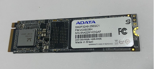 Ssd M.2 Nvme 256gb 2280 Adata Sm2p32a8-256gc Oem - Semi Novo