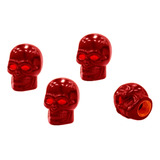 Cubre Valvulas De Llanta Calavera Roja X4