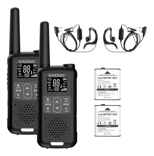 Handy Baofeng Gadnic Wk5200 Kit X2 22ch Uhf Display Usb C