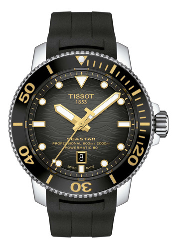 Reloj Tissot Seastar 2000 Professional Resina Dorado