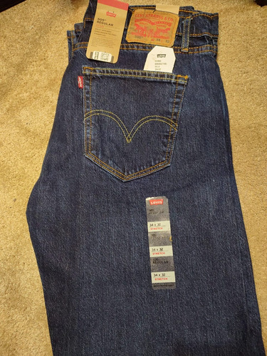 Pantalón Levi's 505 Regular Eco Ease Azul 34x32 Original