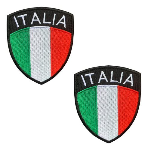 2 Piezas Parche De Bandera De Escudo De Italia Bordado Para 
