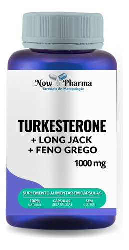 Turkesterone Long Jack Feno Grego - 120 Cáps 500mg Original