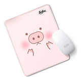 Tapete Raton Alfombrilla Mouse Pad Moda Kawai Antideslizante Color Rosa-cerdo