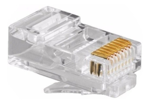 Ficha Rj45 Macho Crimpeadora Rj45 Cable De Red Utp X 50 Unid