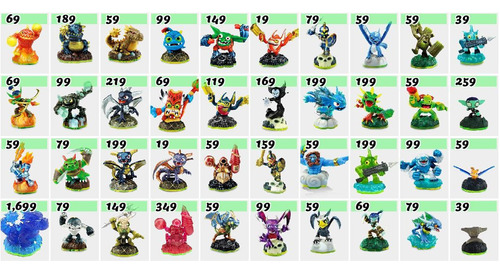 Skylanders De Todas Las Generaciones