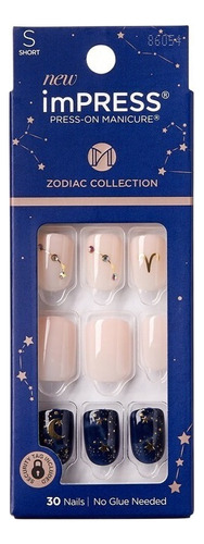 Uñas Postizas Cuadrada Kiss Zodiac  Aries X 30 Unidades