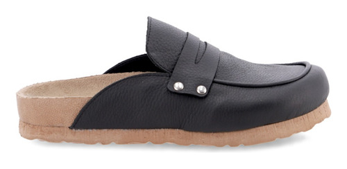 Mule De Cuero Vacuno Zuecos Sandalias Mujer Moda 