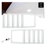 Kit 10 Painel Plafon Led 12w Sobrepor Quadrado Branco Frio 110v/220v