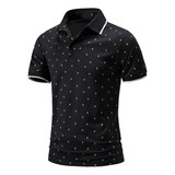 Camisa J Para Hombre, Estampado Casual, Botones, Manga Corta