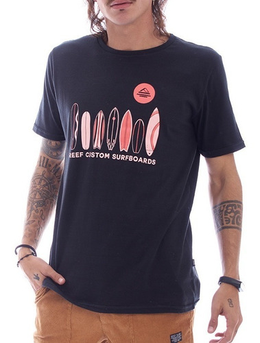 Remera Reef Surfboards Tee Hombre