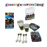 Kit Decoracion Completo Vasos+platos Transforme 12niños