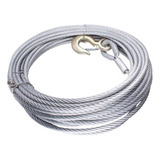 Cable De Acero Galvanizado Con Gancho 7x19 3/16 Rollo 7.60m