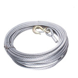 Cable De Acero Galvanizado Con Gancho 7x19 3/16  Rollo 7.60m