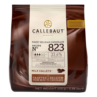 Gotas Chocolate Belga Ao Leite 400g 823 33,6% - Callebaut | Frete grátis