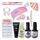 Kit Polygel Poligel Monomer Cabine Pincel Duplo Top Coat