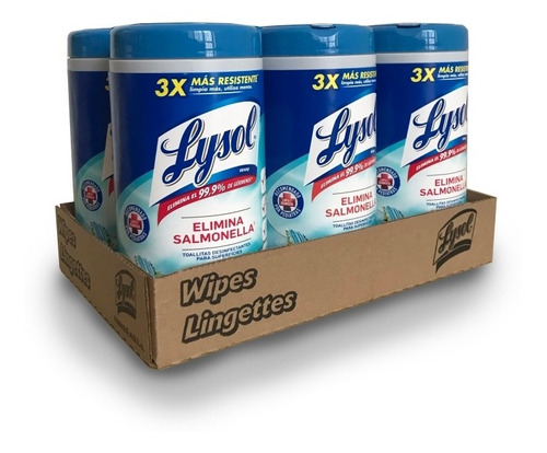 Lysol Toallitas Desinfectantes Caja Con 6 Botes De 80 Piezas