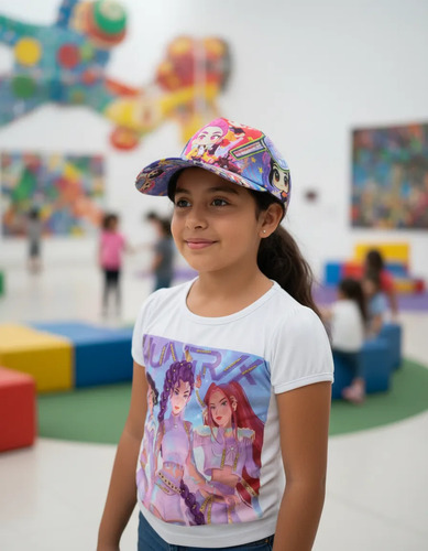 Blusa Kidsld Labubu Niña Slim Manga Corta Color X