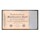 Alemania Billete 500 Marcos 1922 Mb Pick 74c 8 Cifras Verdes