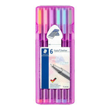 Bolígrafo De Punta Fina Staedtler Pastel Triplus, 0,3 Mm, 6 Colores