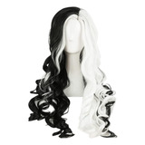 Chevvy Perucas De Cosplay Cruella Deville De Vil 75 Cm