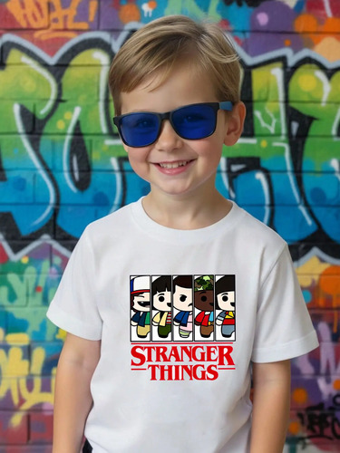 Playera Stranger Things Para Niño Niña | Meses sin interés