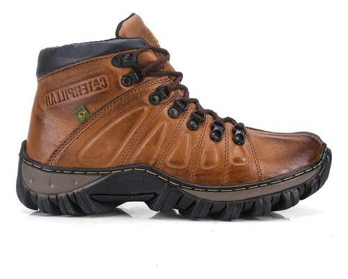 Caterpillar Bota Adventure Masculina Em Couro Legitino