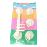 Juego De Ganchos Pared Chupones Cocina Plastico 6cm X6cm