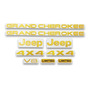 Kit De Emblemas Jeep Grand Cherokee Limited Dorado Resinado. Jeep Wrangler