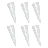 6 X Cone De Vidro Transparente Pendurado Na Parede Vaso De
