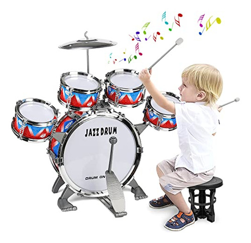 Juego De Batería Niños, Kit De Batería De Jazz Niño...