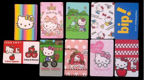 Stickers / Calcomanías Diseño Hello Kitty Sanrio Tarjeta Bip