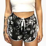 Short Feminino Moda Praia Estampado Bermuda De Praia 