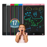 Kit Com 17 Lousa Mágica Lcd Tablet Infantil Desenhar Brincar