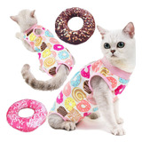 Tokyia Traje De Recuperación De Gato Con 2 Paquetes De Donut