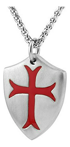 Hzman Knights - Collar Con Colgante De Cruz Templaria Joshua