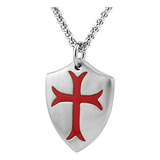 Hzman Knights - Collar Con Colgante De Cruz Templaria Joshua
