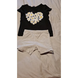 Calza Carters Y Remera H&m Para Nena Talle 2