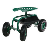 Sunnydaze Carrito De Silla De Jardinera Con Ruedas  Asiento