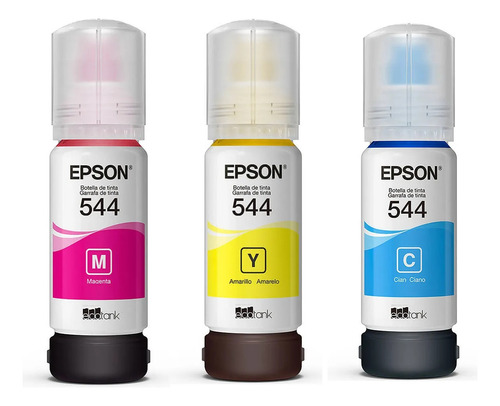 Kit Tinta Epson 544 Coloridas 65ml (3 Unidades) L3150 L3110 