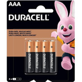 Pilha Duracell Alcalina Palito Aaa Com 4 Unidades